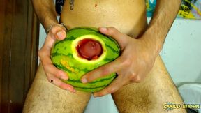fucking a watermelon until i cum inside it - camilo brown