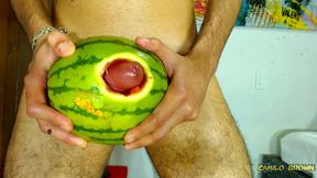 fucking a watermelon until i cum inside it - camilo brown