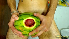 fucking a watermelon until i cum inside it - camilo brown