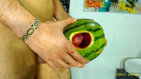 fucking a watermelon until i cum inside it - camilo brown