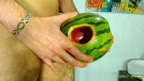 fucking a watermelon until i cum inside it - camilo brown