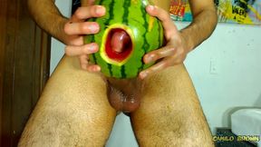 fucking a watermelon until i cum inside it - camilo brown