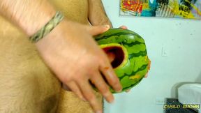 fucking a watermelon until i cum inside it - camilo brown