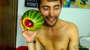 fucking a watermelon until i cum inside it - camilo brown