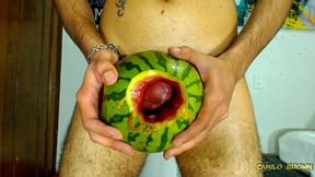 fucking a watermelon until i cum inside it - camilo brown