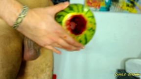 fucking a watermelon until i cum inside it - camilo brown