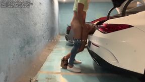 Angela Doll gets hard, rough blowjob in the car