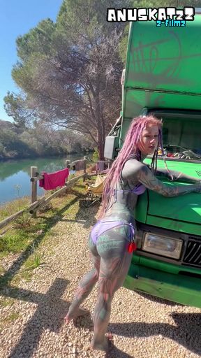 Tattooed Alt Couple Gets Filthy Outdoors - Road Trip Perverse Adventures