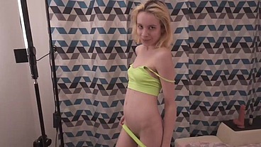Custom video for our fan. Streprease and solo dildo teasing solo