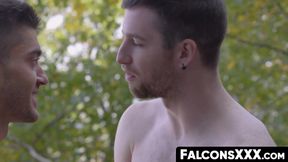 FalconsXXX.com - Sensual outdoor bareback with Thyle Knoxx and Rafael Louis in a wild
