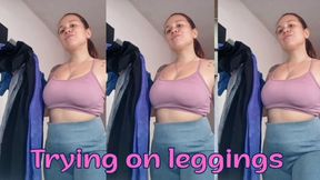 Trying on ultra-tight leggings… Which ones accentuate my butt and cameltoe the most?