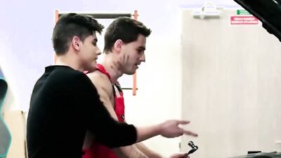 Bastian Karim and his mate are bonking in the garage