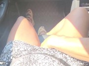 My UBER DRIVER Pulled My Panties Down and Made Me CUM While Driving