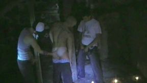 3 muscle bottom fucked by two scally boys in discret basement