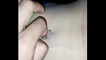 It feels so fun to play with my friend's belly button ring
