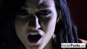 Kendall has way too much fun getting her pussy all wet