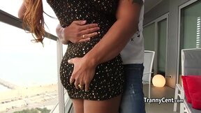 Horny guy fucks tranny slut