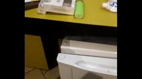 Cross loira levando rola no pelo.