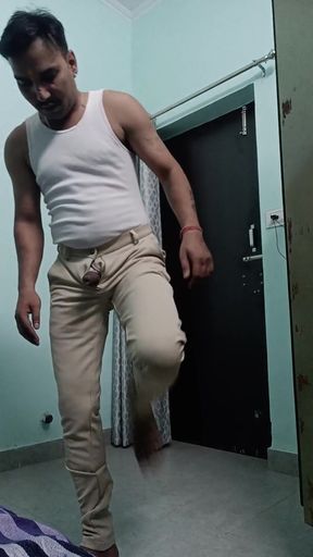 Indian police officer in full masti mood   Clip 1