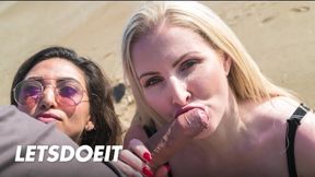 Kinky Chicks Frida Sante & Georgie Lyall Crazy Fuck Outdoors With Big Cock