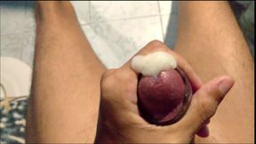 Rub Own Cum on Balls and Cum for Second Time