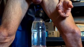 Straight guy gets stuffed with massive knot anal gape filled solo