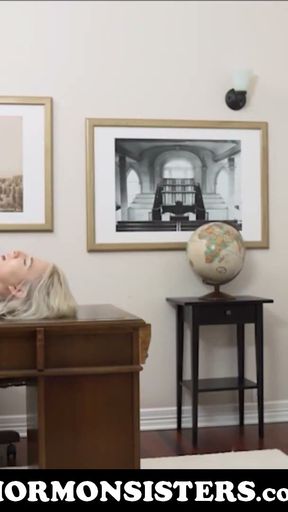 Hot Blonde Mormon Sister Called Into President Oaks Office   Clip 1