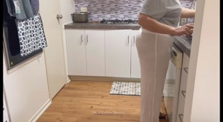 Big Booty Desi Woman Pleasured by Friend's Husband in Kitchen - Loud Kissing and Moaning