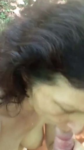 74yr old Granny with Hairy Pussy - POV Outdoor Sex with Teen   Clip 2