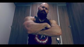 Hard breathing, musculine scent, bulging veins and muscles