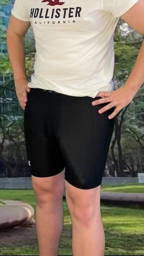 Key moment from &quot;Monster cock cyclist public dick flash cum in tight pants&quot;