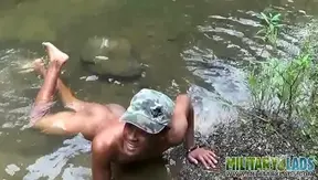 Sun-Drenched Latino Troop JERKS OFF Hard, Cums ALL Over His Thick Rod – Hot Outdoors 18+
