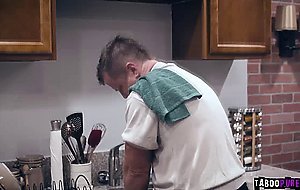 Maya swallow the whole cock of Mr Grayson she makes her horny