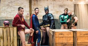 Justice League members take a break to have an orgy