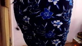 Striking Sisna While Wearing Her Stepsister's Floral Pants and White Panties