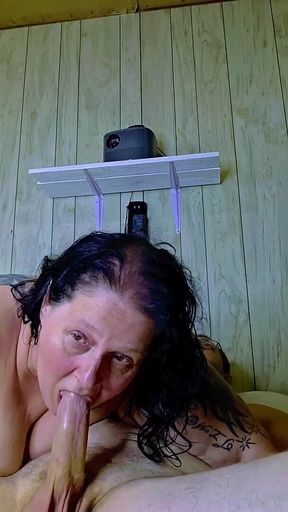 He's a Satisfied Man with His Cock in Her Hand