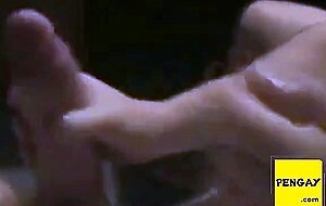 Straight Buddies Watch Porn and Bate Together