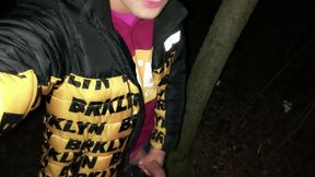 Teen Big Cumshot and Moaning Outdoor