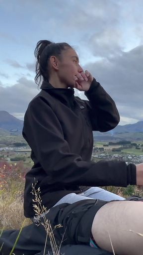 Mountain Hiking Blowjob & Swallow