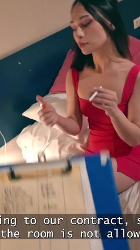 DEBT4k. She didn&#039;t pay her rent and smoked in the room and ended up fucking in anal to pay it off   Clip 1