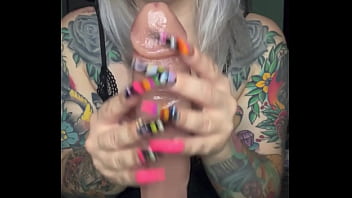 POV JOI Nail Fetish Handjob On my Big Toy