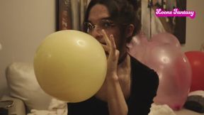Owllete chews and blows balloon, part 2