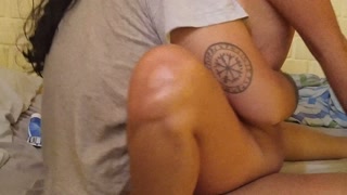Riding her strap on like a fucking pro