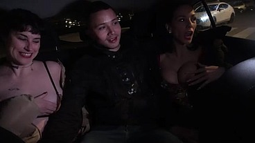 Party in the taxi, looking for a yogurt lover to see if anyone wants to fuck us, we're horny as bitches.