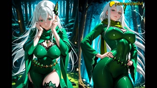 Echidna from Re:Zero gulps cum and moans like a slut