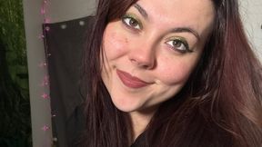 Stepsister sees you spying and makes you bust for her ;)