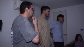 Three female friends ordered a delivery of dicks and sucked three each.