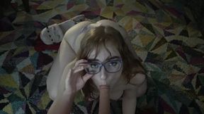 POV Teen Dildo Blowjob Eye Contact Video