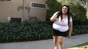 fat chubby bbw milf wife talk to cheating interracial casting fuck by bbc after pick up on the way home