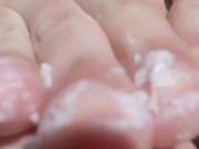 Sun Fresh Feet Straight Edge Oil Massage Dangling Close Up Cock Twink Shorties